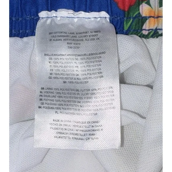 Buffalo Bills NFL Team Men's Swim Trunks Blue Hawaiian Print Lined Pockets XL - Picture 8 of 8